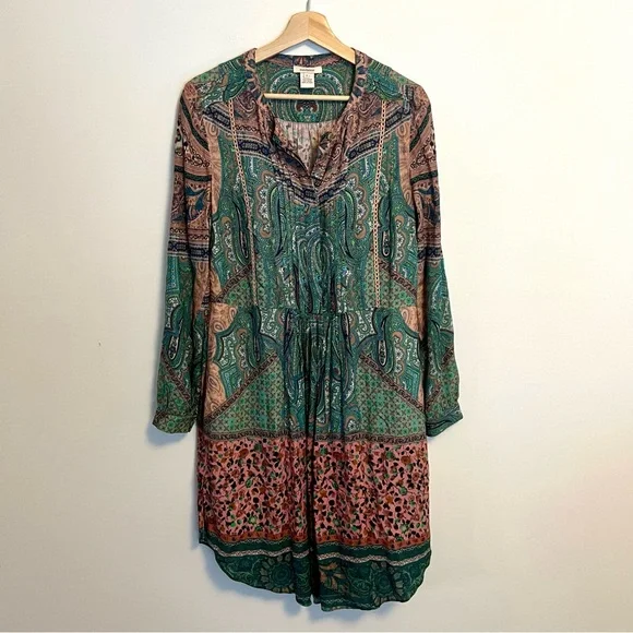 Sundance | Dresses | Sundance Paisley Patchwork Boho Bohemian Long Sleeve  Dress Small | Poshmark